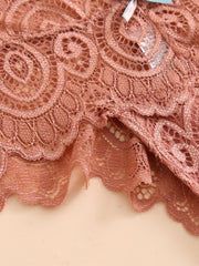 5 Pcs Lace Panel Cheeky Panties Comfortable Brazilian Panties