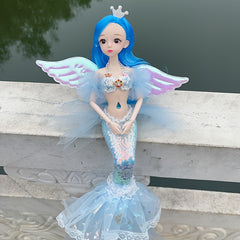 Mermaid Doll Toy 17 72 Inch 3D Eye Princess Doll Wedding Doll