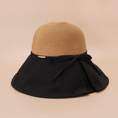 Thin Bow Strap Decor Bucket Hat Sun Hat Women 7 Colors