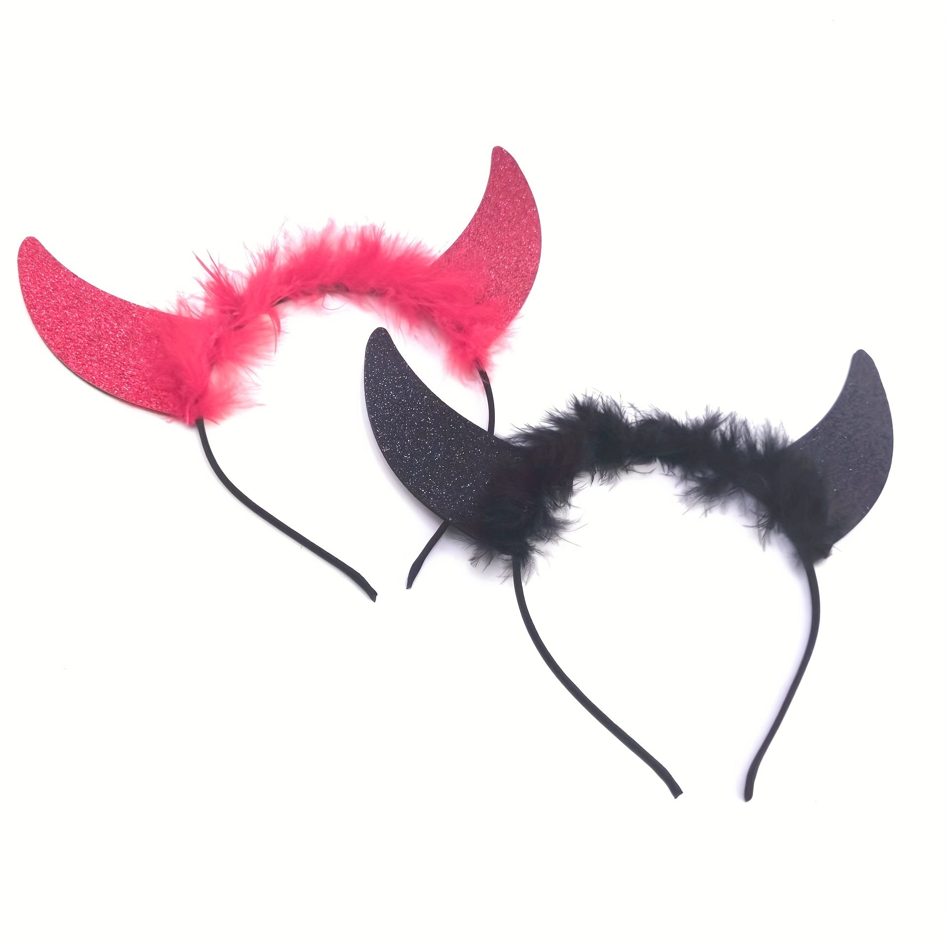 Halloween Devil Costume Hair Hoop Devil Horns Headband Decoration Props