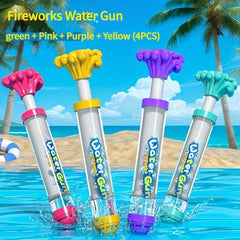 4pcs Push Pop Firework Water Toy Romantic Sprayer for Parties