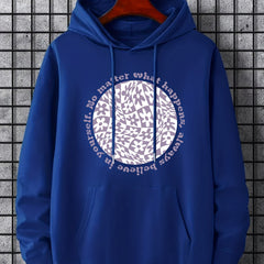 Men's Floral Graphic Hoodie Casual Stretch Hooded Sweatshirt