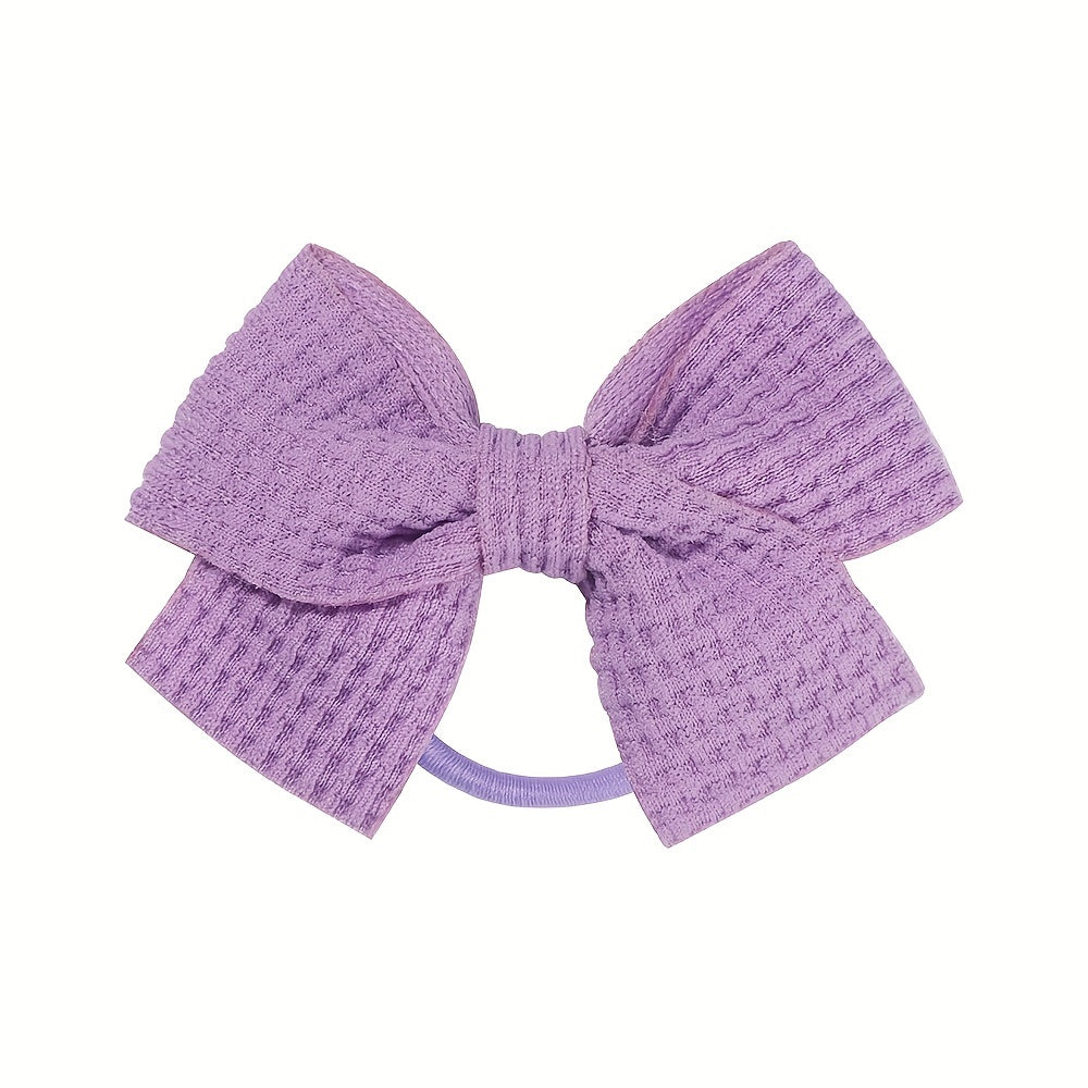 15pcs Plain Bow Hair Ties For Girls Hair Bands Kids Accessories