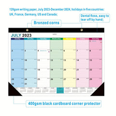 2023 Wall Calendar 17x12In Matte Cover Transparent PVC Writing Paper Printing
