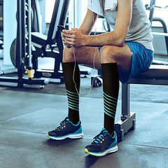 6 Pairs of Non-Slip Compression Thigh Socks for Fitness, Running, Cycling