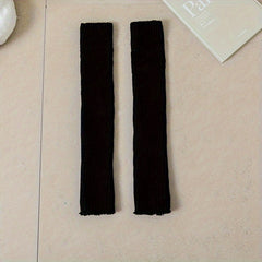 Rib Knit Leg Warmers Knee High Socks Women's Stockings