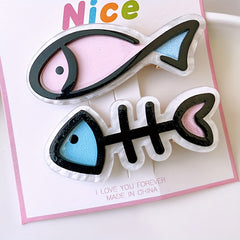 2pcs Acrylic Fish Shape Hair Clips Sweet Hair Accessories