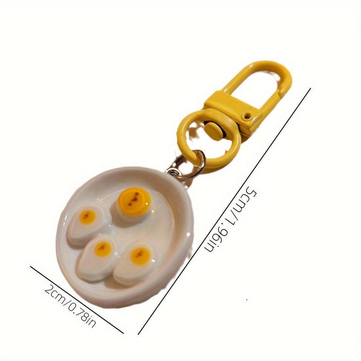 4pcs Breakfast Keychain Pendant Creative Decoration For Car Keys