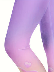 Gradient Star Graphic Leggings Girls Thick Leggings For Spring Fall Winter