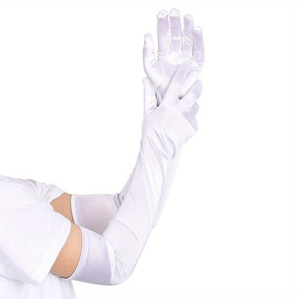 20s Satin Stretchy Gloves Masquerade Party Women's Accessori