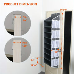 9 Layer Over the Door Storage Bag Wall Mount Organizer for Shoes Toys Bras