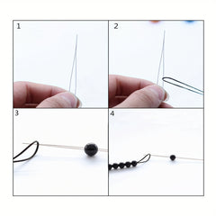 18Pcs Seed Beads Big Eye Needles Set DIY Jewelry Making Tool