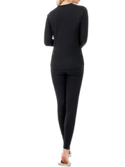 Women's Thermal Underwear Set Long Sleeve Crew Neck Tops & Pants