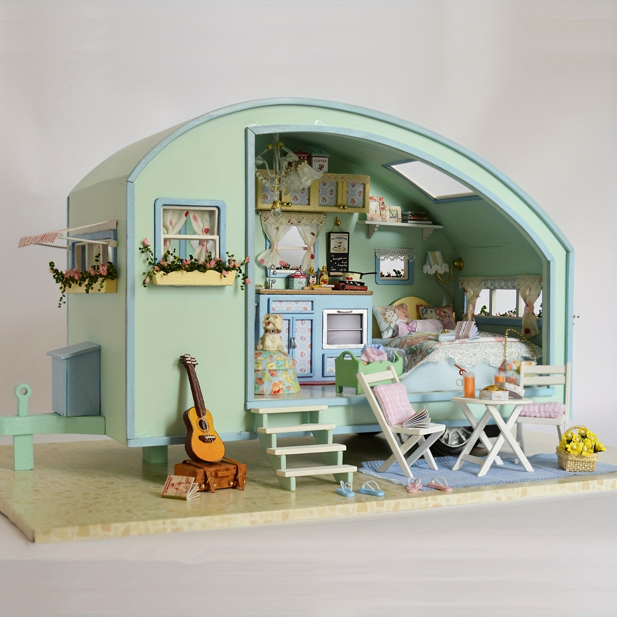Dollhouse 3D Puzzle Mini Doll House Kit DIY Room Toys Bedroom Decor Furniture