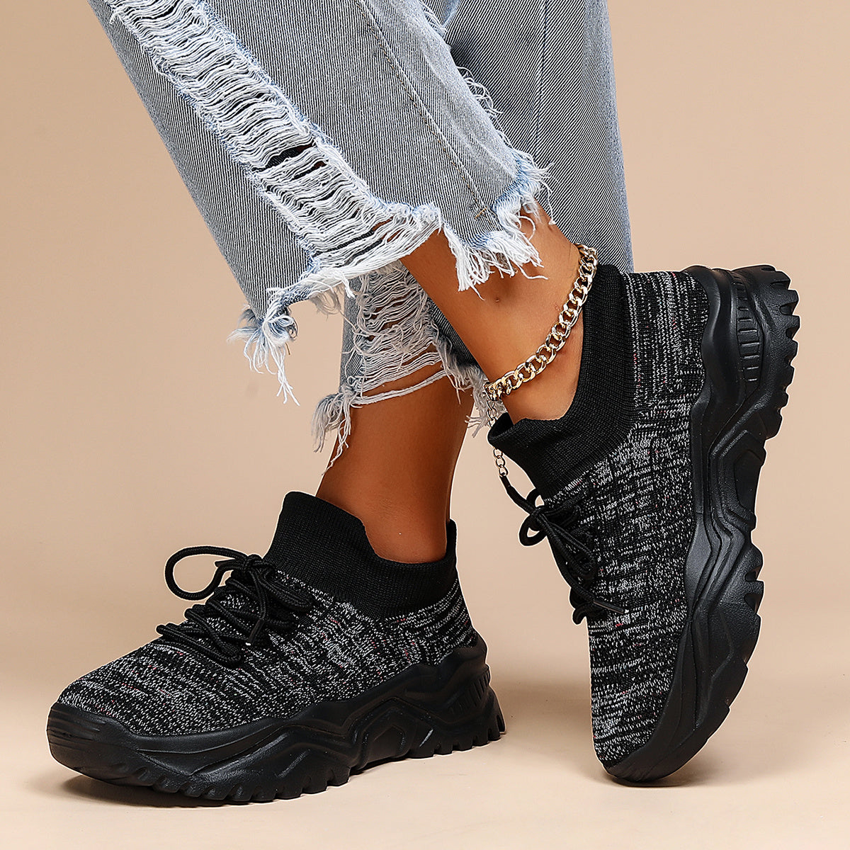 Women's Lightweight Lace up Sneakers
