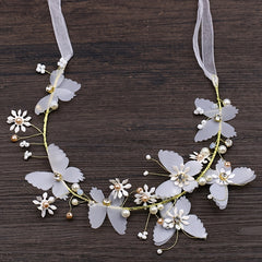 Butterfly Pearl Bride Hairbands Wedding Headband Hair Accessories Bridal Tiara