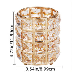 Crystal Makeup Brush Holder Organizer - Keep Your Cosmetics Tidy and Accessible