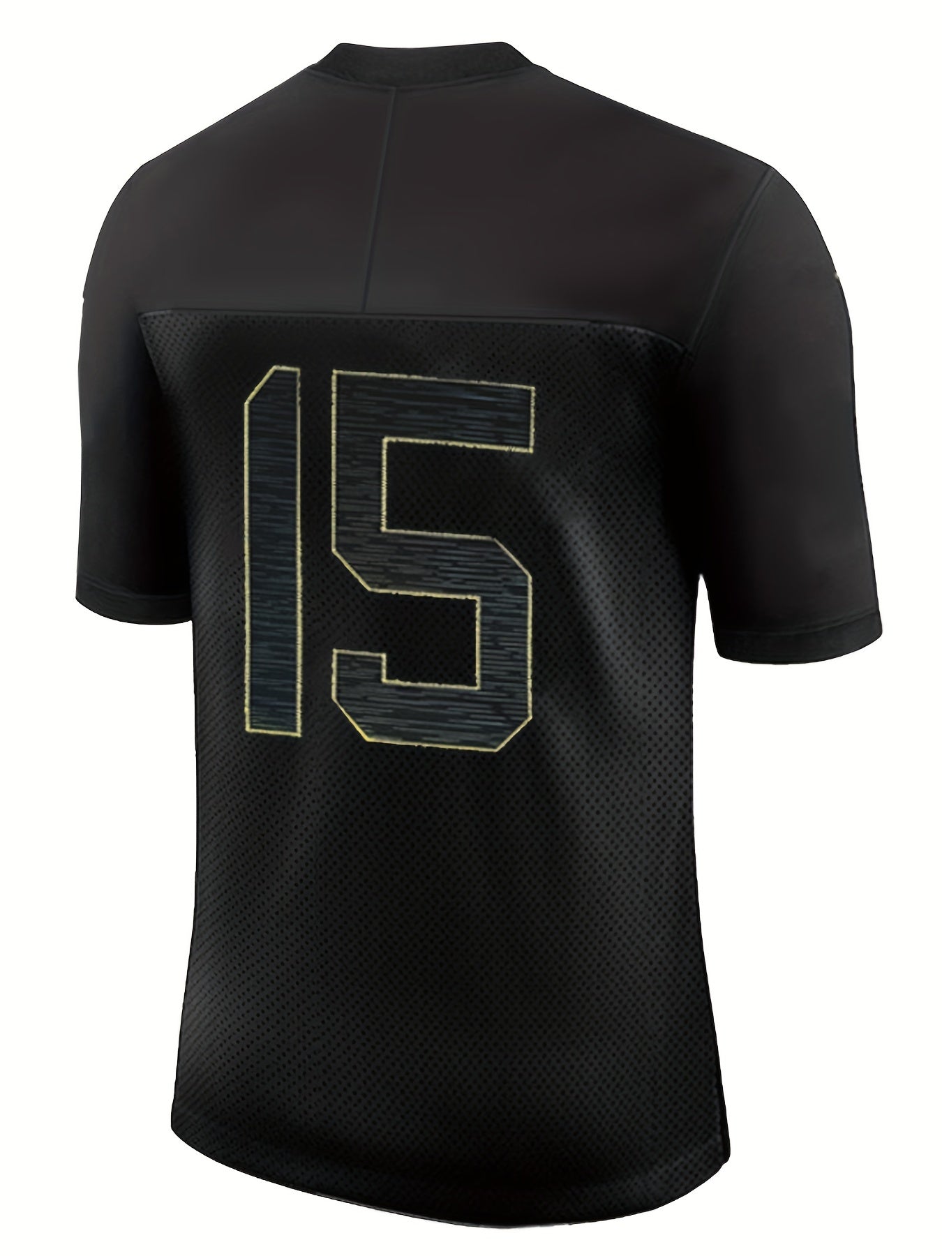 Men's Breathable Rugby Jersey Active Embroidered V Neck Short Sleeve Uniform