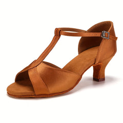 Women's Professional Latin Dance Shoes Medium Heel Lightweight & Comfortable