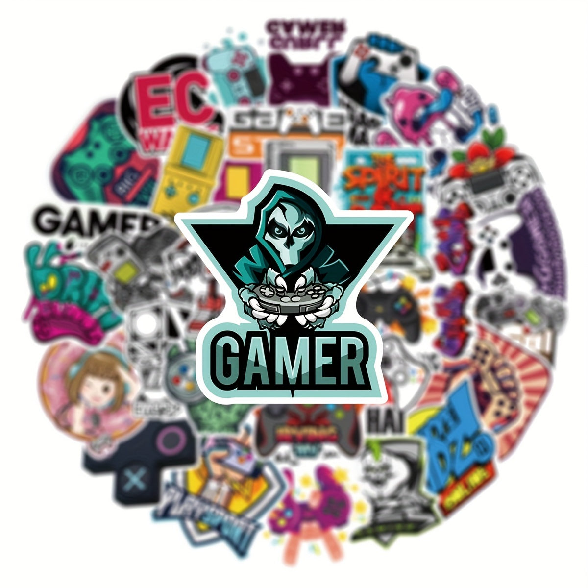 50pcs Retro Game Doodle Stickers Waterproof DIY Creative Decorative Stickers