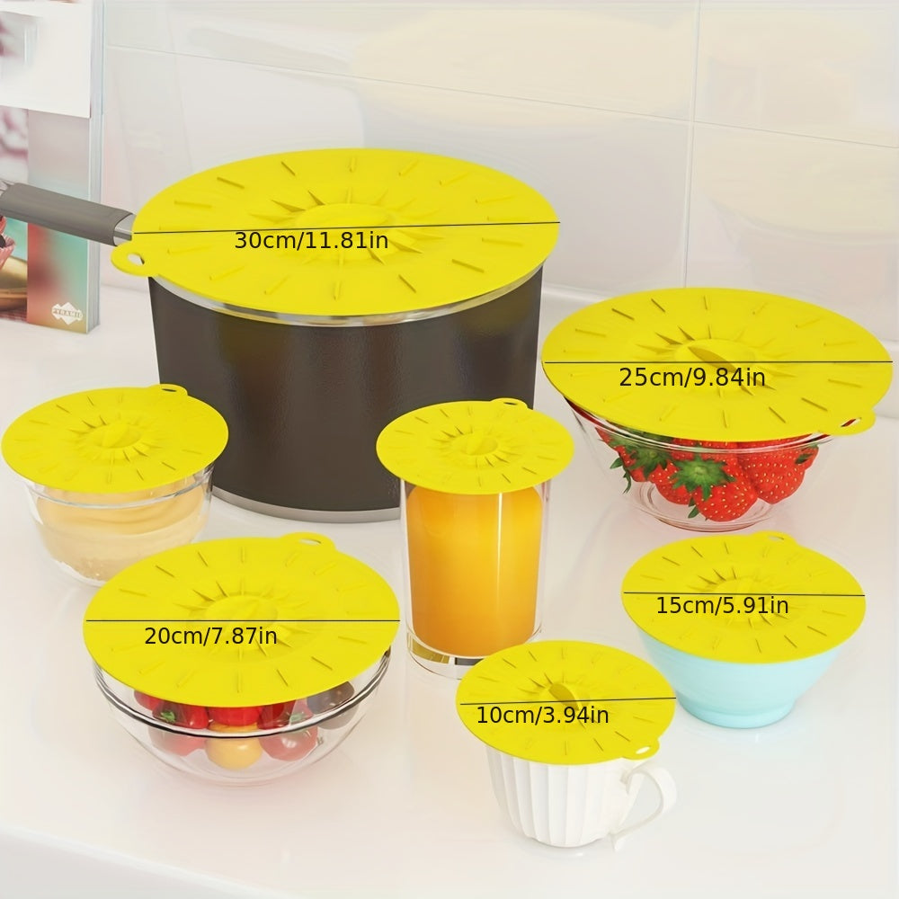 Silicone Suction Lids Heat Resistant Microwave Cover Airtight Food And Bowl Cove