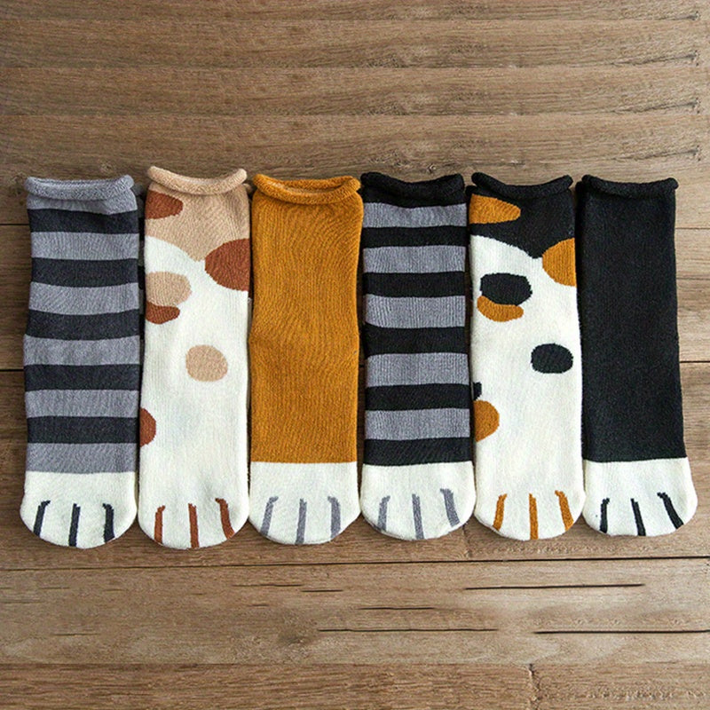 Cute Cat Claw Print Socks Women's Stockings