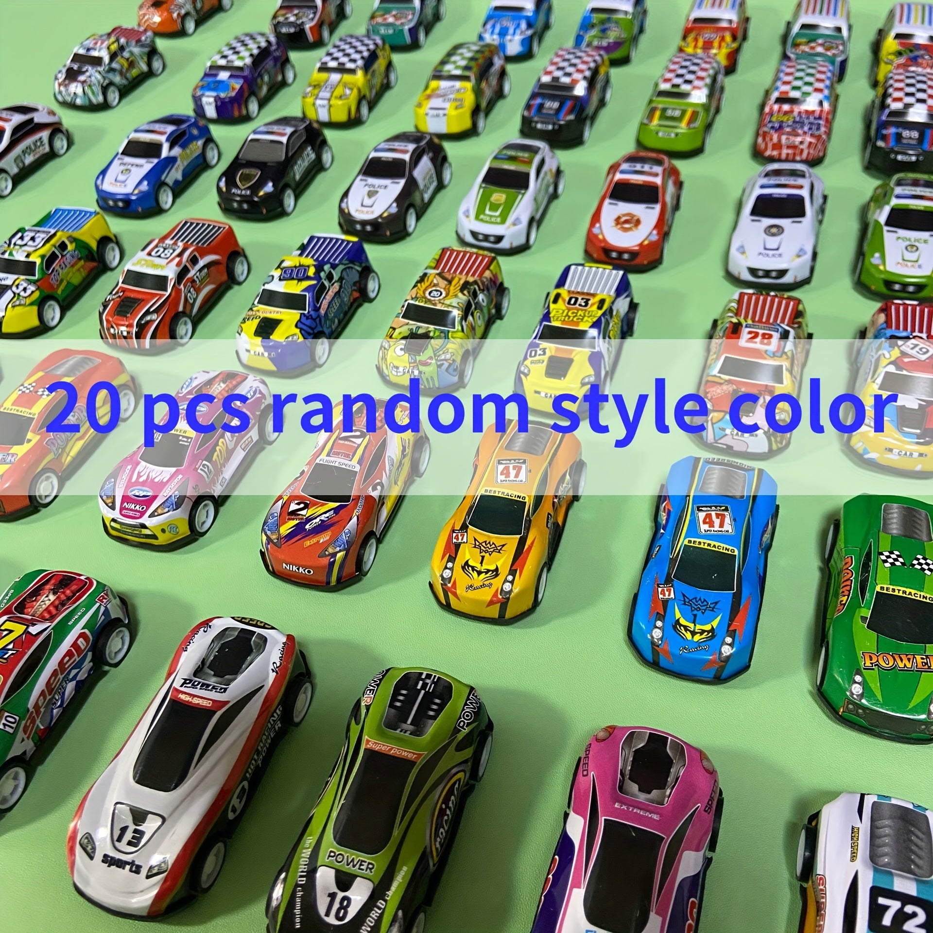 5-20pcs Pull Back Toy Cars Alloy Metal Die Cast Race Cars