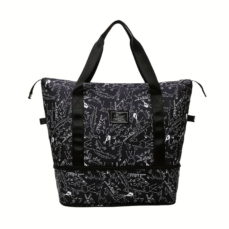 Expandable Tote Bag Dry Wet Separation Swimming Yoga Fitness Bag
