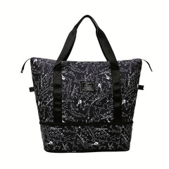 Expandable Tote Bag Dry Wet Separation Swimming Yoga Fitness Bag