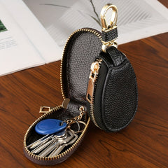 Mini Leather Key Holder Keychain Case Wallet Key Storage Case