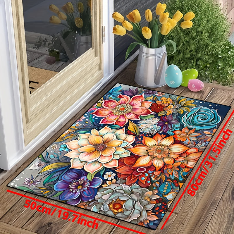 Creative Flower Door Mat Non-slip Indoor Rug Living Room Bedroom Entrance