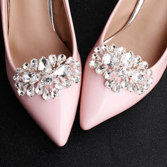 Rhinestone Shoe Clips DIY Floral Shoe Buckle Wedding Party