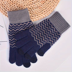TEWTAG Knitted Gloves Winter Warm Touch Screen Non slip Coldproof Gloves