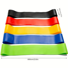 5pcs TPE Tension Ring Elastic Resistance Band Yoga Training
