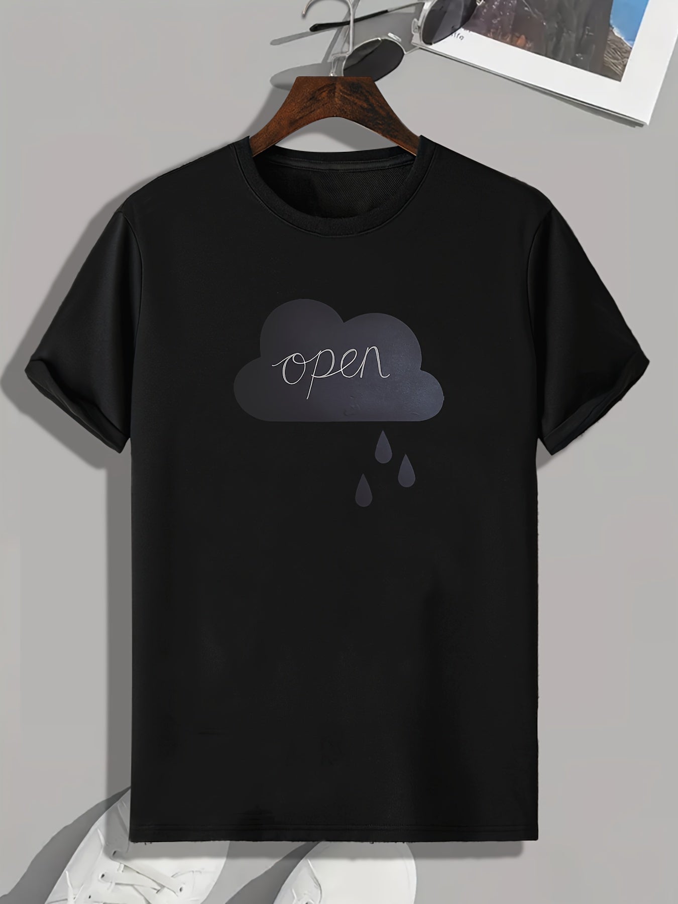 Cloud Print Men's Graphic T shirt Casual Comfy Tees For Summer Mens Clothing