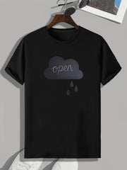 Cloud Print Men's Graphic T shirt Casual Comfy Tees For Summer Mens Clothing