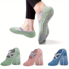 3 Pairs Non Slip Sports Socks for Yoga Pilates Ballet