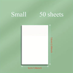 50 Transparent Sticky Notes for Notebooks & Diaries School & Office Supplies