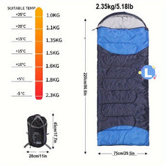 Double Colors Outdoor Camping Sleeping Bag for Mountaineering Hiking Camping