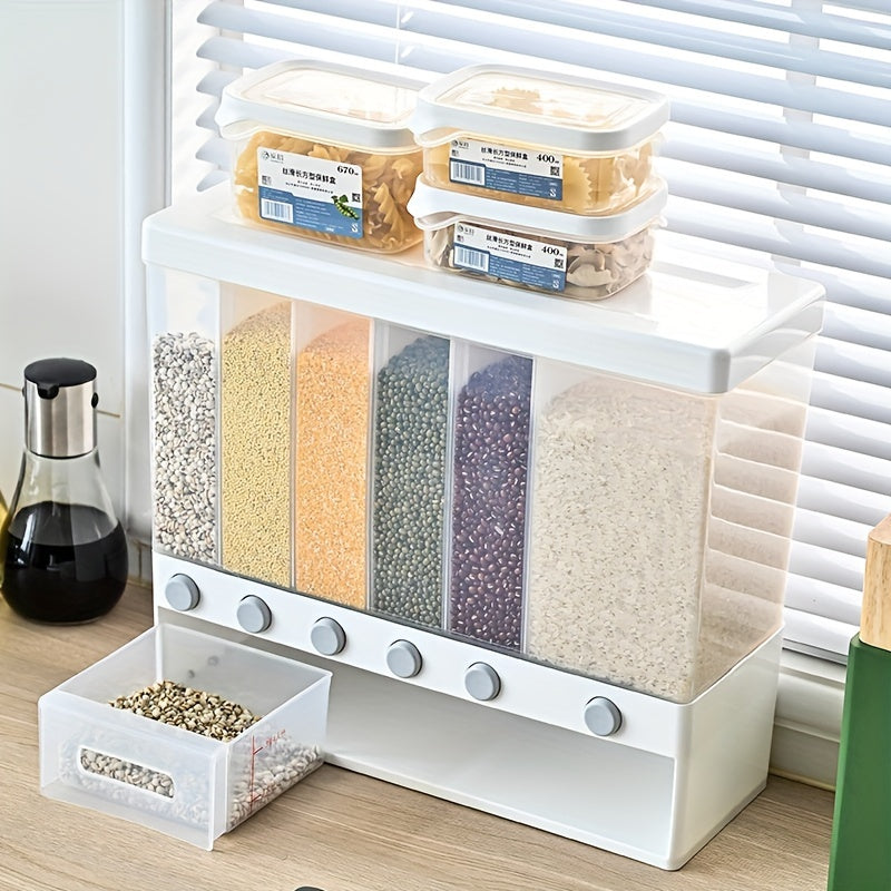 Wall Mounted Rice Storage Box Large Capacity Food Dispenser