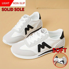 M Letter Pattern Walking Shoes Lightweight Soft Sole Running Shoes