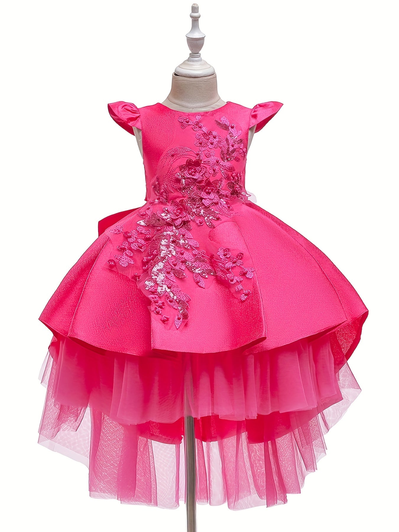 High Low Trail Princess Dress for Girls