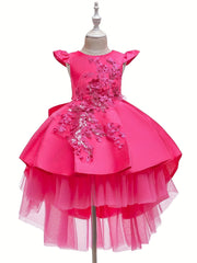 High Low Trail Princess Dress for Girls