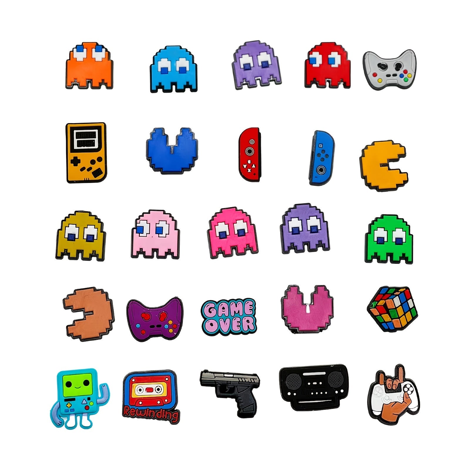 25pcs Funny Shoe Decorations Charms For Clogs Jibtz Slides Sandals