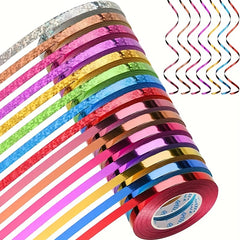 10m Glossy Laser Ribbon Curly Ribbon Metal Balloon Wire Roll