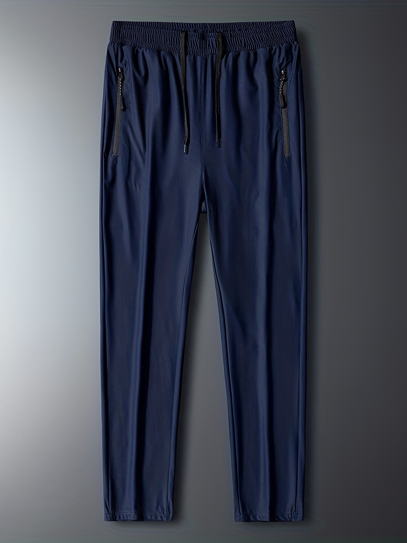 Men's Solid Stretch Sports Drawstring Sweat Pants