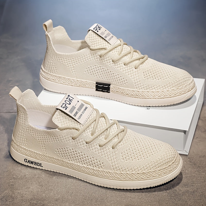 Men's Casual Low Top Lace-up Sneakers Comfortable Walking Shoes