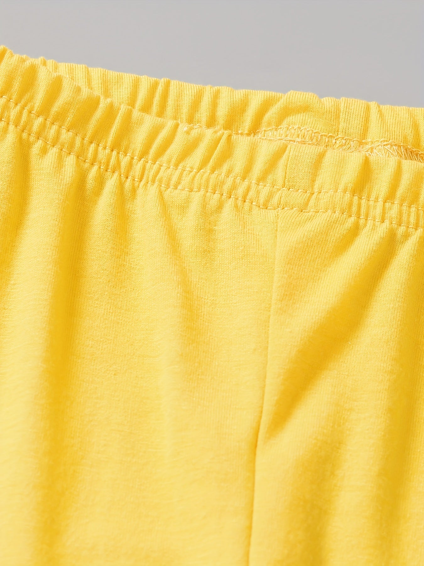 3pcs Girls Casual Waistband Pants Set for Sports Kids