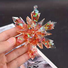 Christmas Ornaments Snowflake Pendant Silicone Mold DIY Crafts Jewelry Making