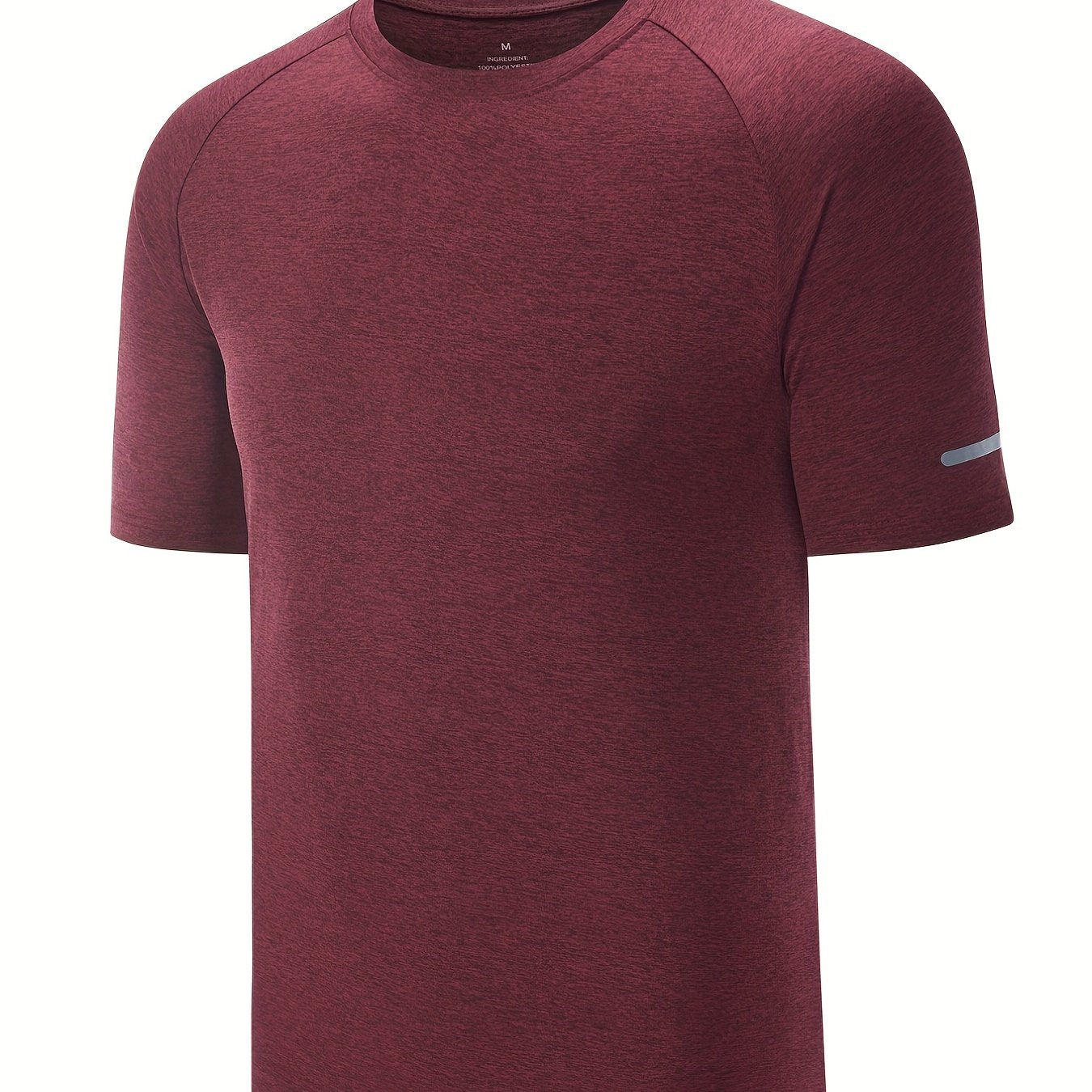 Men's Comfy Sports T-shirt Solid Tee for Fitness Activities